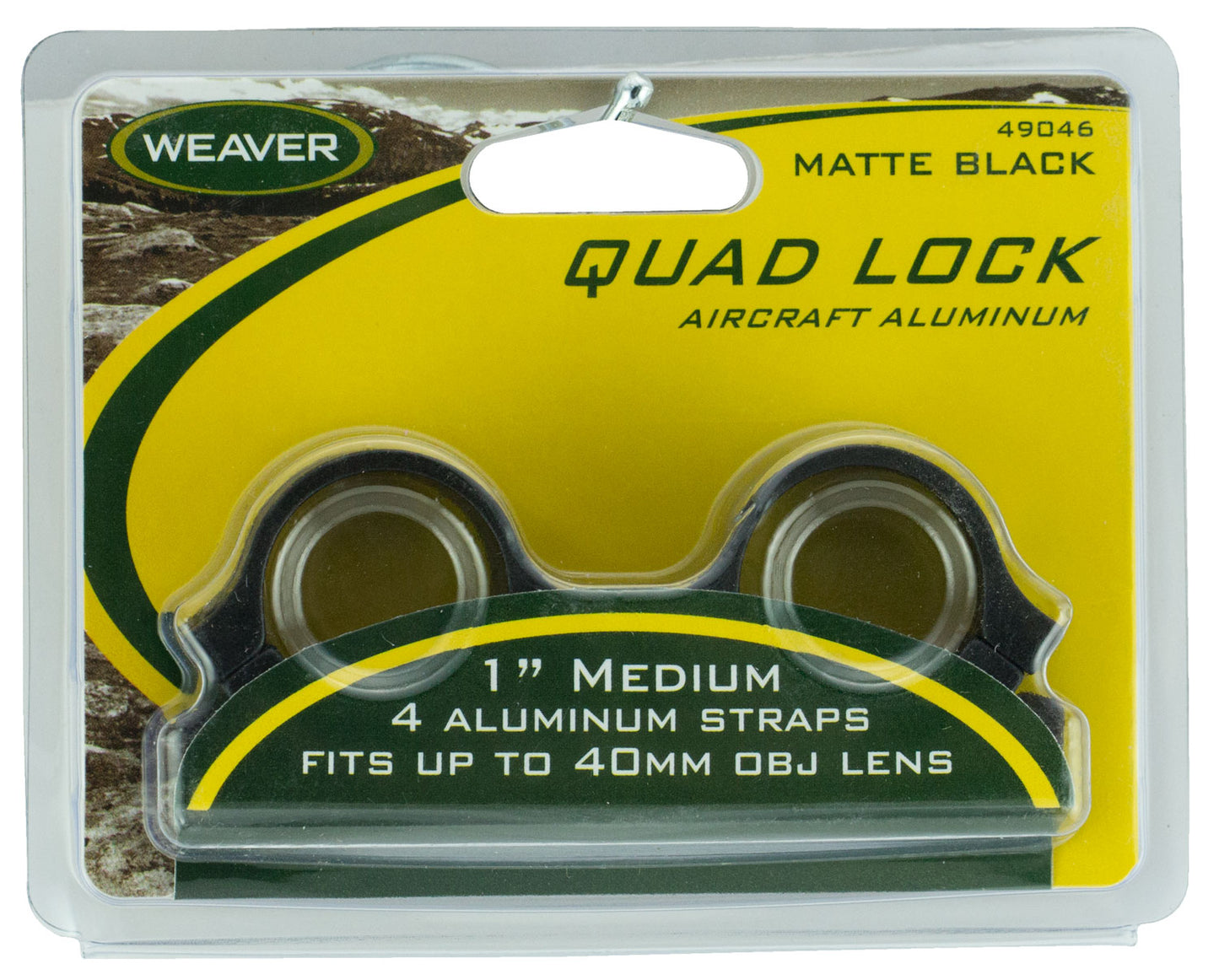 WEAVER QUAD LOCK RNGS 1" MED MBLK