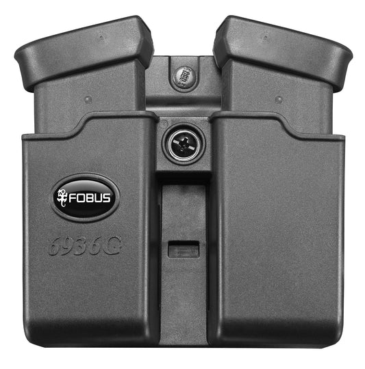 Fobus 6945GNDBH Double Mag Pouch Black Polymer Paddle Compatible W/ Glock