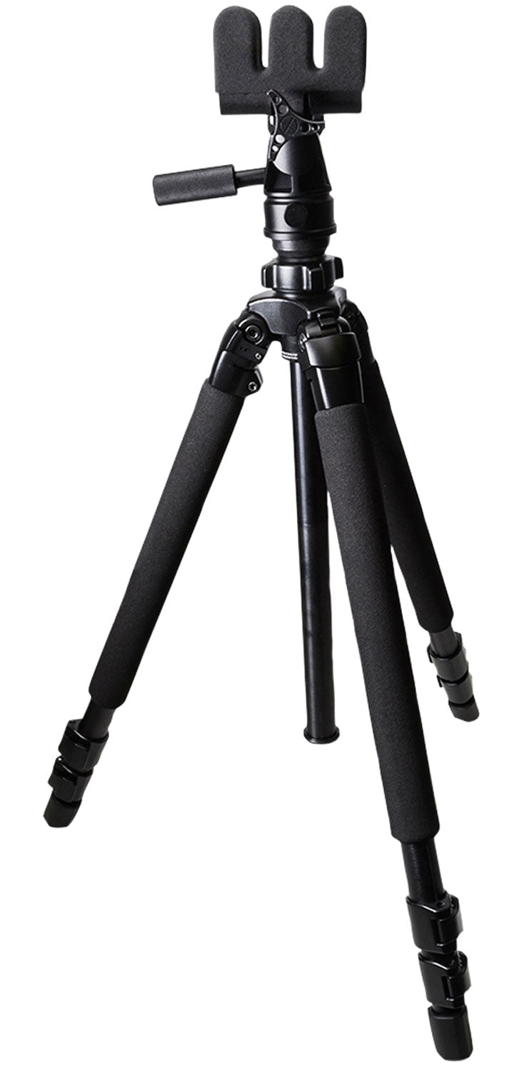 KOPF Jager KJ85001K K700 AMT Tripod Made Of Aluminum With Black Finish, Pivoting Reaper Grip, 360 Degree Pan & 3-Level Leg Extensions