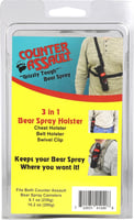 Counter Assault 15067044 Bear Spray Belt/Chest Holster Black Nylon Swivel Clip