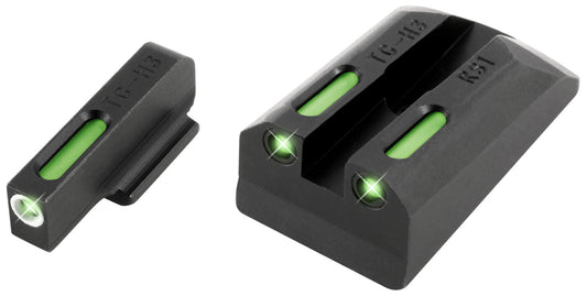 TruGlo TG13RS1A TFX Black | Green Tritium & Fiber Optic White Outline Front Sight Green Tritium & Fiber Optic Rear Sight