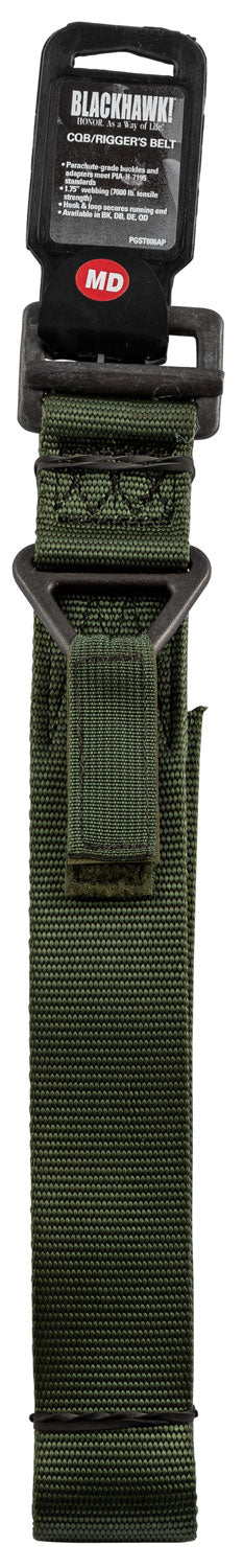 Blackhawk 41CQ01OD CQB Riggers Belt OD Green Nylon 41" 1.75" Wide Hook & Loop Closure