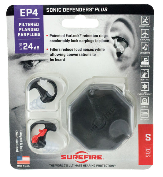 SUREFIRE SONIC DFNDR+ MD BLK 1 PAIR