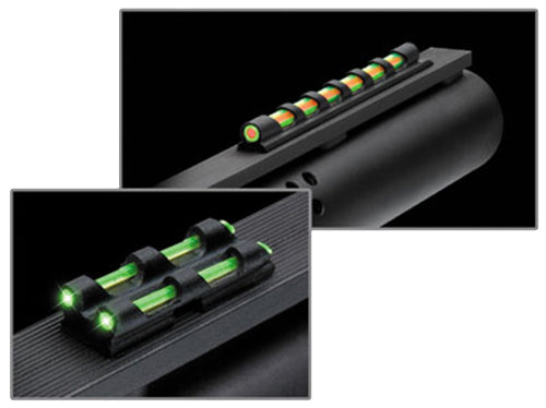 Truglo TG94D Gobble-Dot Universal Shotgun Green/Red Fiber Optic Green Fiber Optic Black