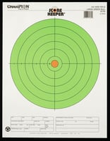 Champion Targets 45795 Score Keeper Bullseye Paper Hanging 100 Yds Rifle Large Fluorescent Green & Orange 12 PK