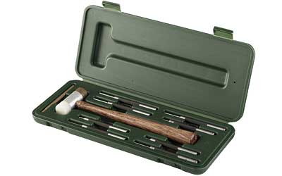 Weaver Mounts Hammer And Punch Set Includes Brass/Plastic Hammer & 8 Steel Punches