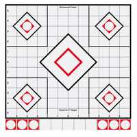 Birchwood Casey 34219 Shoot-N-C Reactive Target Self-Adhesive Adhesive Paper White/Red 5-Diamond Includes Pasters 5 Pack