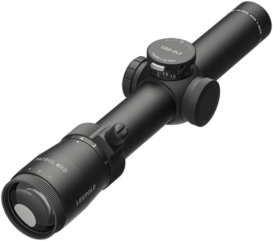 Leupold 182352 Patrol 6HD Matte Black 1-6x24mm 30mm Tube Illuminated CM-R2 Reticle Features Throw Lever