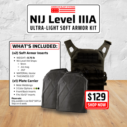 Level IIIA Soft Armor Insert + Plate Carrier Kit
