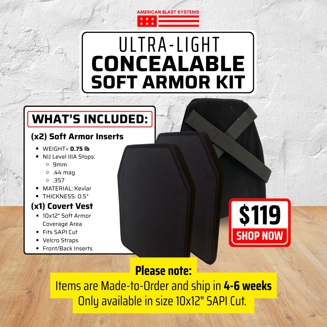 Level IIIA Concealable Soft Armor + Vest